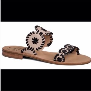 Jack Rogers Lauren Sandals • cream and black